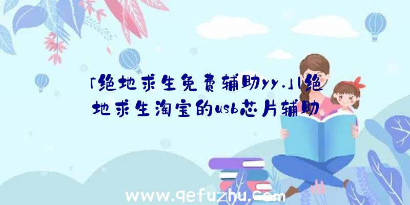 「绝地求生免费辅助yy.」|绝地求生淘宝的usb芯片辅助